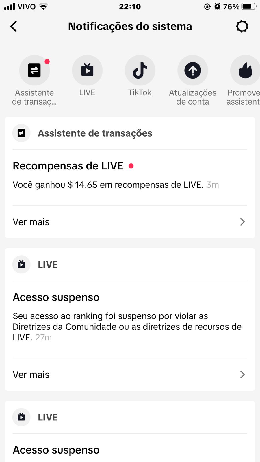 Resultado live 5